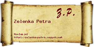 Zelenka Petra névjegykártya